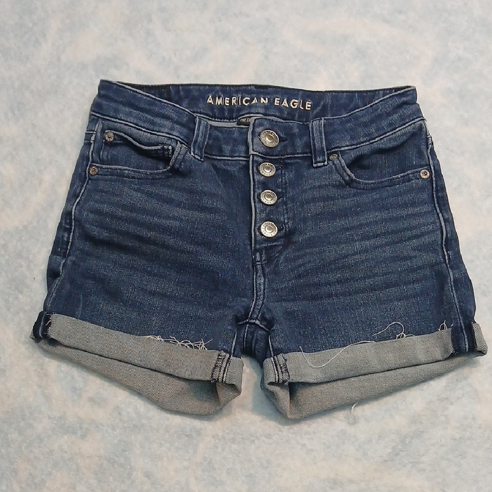 American Eagle Outfitters Dark Blue Denim Jean Shorts